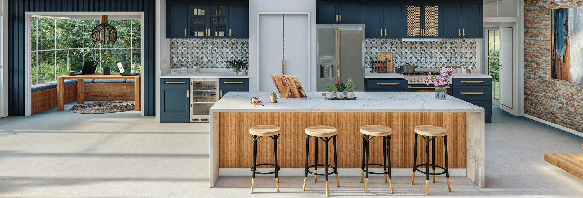 Hardwood Dining Room & Kitchen By Paola Carpet & Flooring